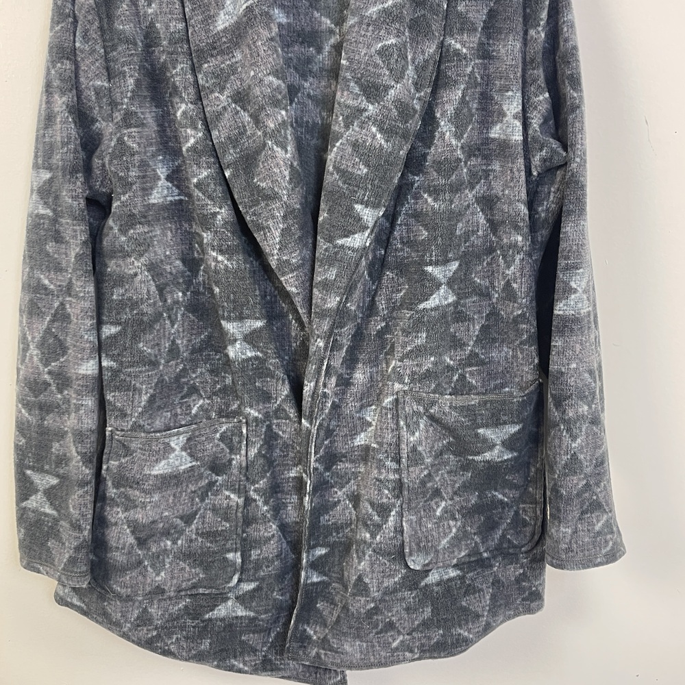 Columbia Sportswear Black and Grey Fleece Open Front Cardigan Sweater Small - Picture 4 of 6